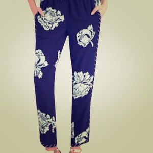 J Crew Graphic Peony Reese Capri Pant